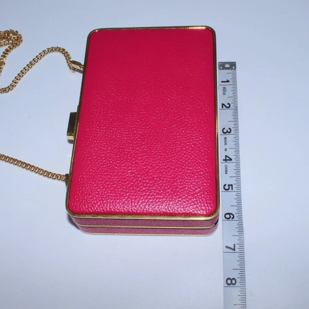 Michael Kors Cross Body Bag Satchel Purse Pink Leather Gold Hardware